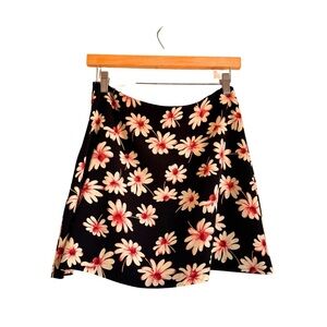 Vintage Rampage Black Floral Mini Skirt